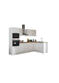 K&uuml;chenblock mit E-Ger&auml;ten CORNWALL (Ecke-Backofen-Geschirrsp&uuml;ler-Mikrowelle) I