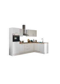 K&uuml;chenblock mit E-Ger&auml;ten CORNWALL (Ecke-Backofen-Geschirrsp&uuml;ler-K&uuml;hlschrank) I