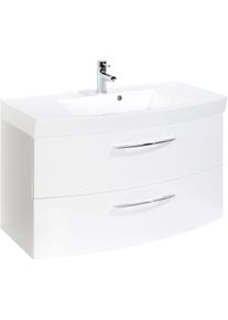 Held Meuble sous vasque 100 avec vasque en fonte min&eacute;rale FLORIDA