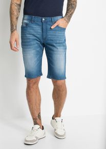 Stretch-Jeans-Bermuda mit verst&auml;rktem Schritt Regular Fit in blau, Gr&ouml;sse 46, 98% Baumwolle, bonprix