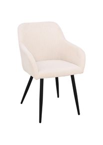 Livetastic Armlehnstuhl , Beige , Holz, Metall, Textil , Pappel , Sperrholz , Rundrohr , 55x84x60 cm , Esszimmer, St&uuml;hle, Polsterst&uuml;hle