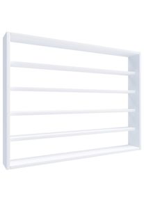 Mid.you Wandregal , Weiss , Holzwerkstoff , 4 F&auml;cher , 80x60x10 cm , h&auml;ngend , Wohnzimmer, Regale, Wandregale