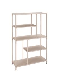 Xora Regal , Greige , Metall , 5 F&auml;cher , 76x116x30 cm , Wohnzimmer, Regale, B&uuml;cherregale
