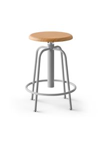 Tchibo - Tabouret avec assise en bois - marron/blanc