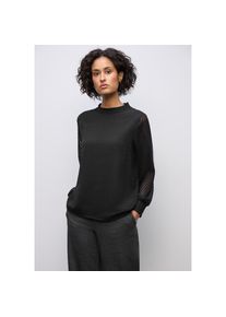 Street One, Unisex, Street One Chiffonbluse mit Smok-Detail, schwarz, 40, Bluse von Street One