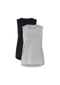 Tchibo - 2 Sport-Tops - Damen - Gr. M - hellgrau