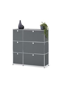 Tchibo - Kommode &raquo;Cn3&laquo; mit 6 Klappen - 115,5x40x120,5cm - chrom - Stahl / Aluminium / Kunststoff