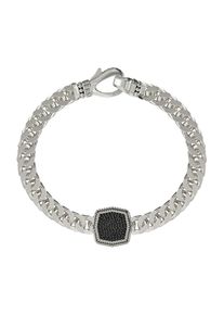 Guess, Hommes Bracelet 'OCTAGON PAVE', noir / argent