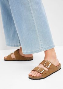 Tamaris Pantoletten aus Leder in braun, Gr&ouml;sse 39, bonprix