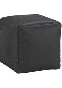 Boxxx Sitzw&uuml;rfel , Schwarz , Textil , F&uuml;llung: Styroporkugeln , 40x40x40 cm , Wohnzimmer, Sessel, Hocker, Sitzw&uuml;rfel