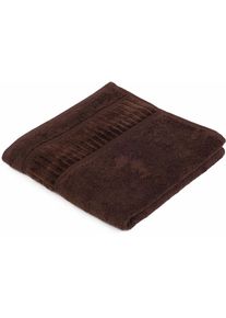 G&ouml;zze G&ouml;zze, Handt&uuml;cher &raquo;BIO Frottier&laquo; im Set, Bio-Baumwolle, Pastell Farben, mit geschorener Bord&uuml;re, braun, Walkfrottier, Obermaterial: 100% Baumwolle, 2 