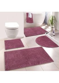 my home, my home Badematte &raquo;Juna, Badvorleger, Badezimmer Teppich, Zen, Scandi, Boho&laquo; H&ouml;he 15 mm rutschhemmend beschichtet fussbodenheizungsgeeignet 