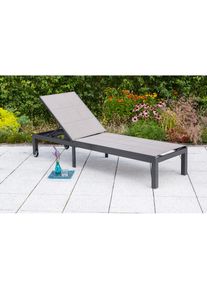 Merxx, Merxx Gartenliege &raquo;Trivero&laquo; Alu/Textil, verstellbar, schwarz, braun, Obermaterial: 100% Polyester