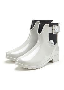 Vivance, Unisex, Gummistiefelette Gummistiefel im Chelsea-Look, Schlupfstiefel, Boots, Stiefel VEGAN, grau, 38, Mit Stretcheinsatz, zum Schlupfen