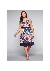 sheego, Unisex, Cocktailkleid &raquo;Cocktailkleid&laquo;, marine bedruckt, 42, Normalgr&ouml;ssen