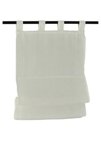 Kutti, Raffrollo &raquo;Metis Leinen&laquo; mit Schlaufen freih&auml;ngend einfarbig, blickdicht, Schlaufenrollo, 100% reines Leinen, creme, Obermaterial: 100% Leinen