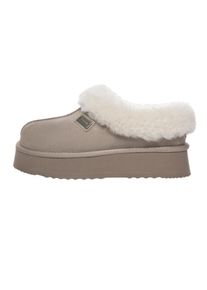 Everau Hausschuh 'Topknot' Damen, ecru / wei&szlig;, Gr&ouml;&szlig;e 42