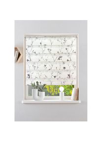 my home, my home Doppelrollo &raquo;MINNA&laquo; Lichtschutz Sichtschutz ohne Bohren freih&auml;ngend mit Floralem Design - sehr beliebt!, grau, Polyester