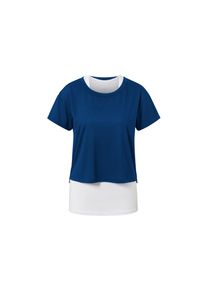 Tchibo - 2-in-1-Kurzarm-Sportshirt - Damen - Gr. M - dunkelblau