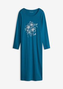 Nachthemd aus reiner Baumwolle in petrol, Gr&ouml;sse 56/58 (3XL), 100% Baumwolle, bonprix