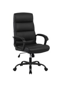 Goodproduct, GOODproduct Chefsessel &raquo;GRAYSON&laquo; () B&uuml;rostuhl, komfortable Polsterung, Wippfunktion, schwarz, B/H/T: 61 cm x 64 cm