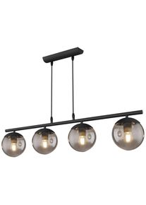 Novel H&auml;ngeleuchte , Schwarz , Metall, Glas , 15x120x90 cm , Lampen & Leuchten, Innenbeleuchtung, H&auml;ngelampen