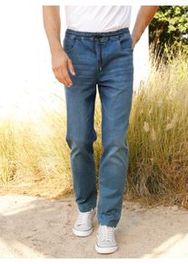 Catamaran Witt Herren Schlupfjeans mit Kordelzug, blue-bleached, Gr&ouml;&szlig;e 54, 98% Baumwolle, 2% Elasthan