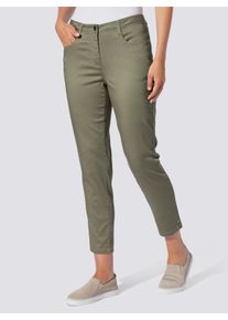 WITT Damen Druckhose in 5-Pocket-Form, khaki-bedruckt, Gr&ouml;&szlig;e 25, 98% Baumwolle, 2% Elasthan