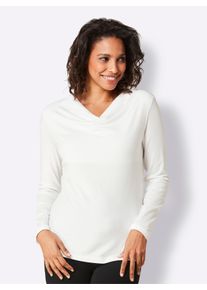 CREATION L PREMIUM Witt Damen Wasserfallshirt in Modal-Qualit&auml;t, ecru, Gr&ouml;&szlig;e 44, 95% Modal, 5% Elasthan