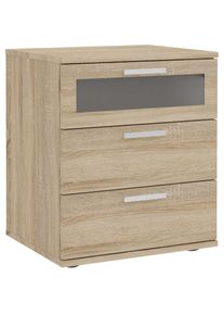 FMD, FMD Nachtkommode Breite ca. 45 cm, eiche, Spanplatte, B/H/T: 45 cm x 53,5 cm x 38 cm