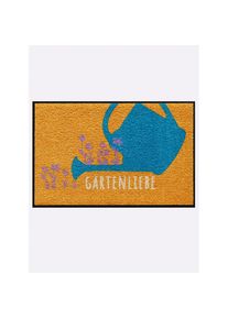 Salonloewe, Fussmatte 7 mm H&ouml;he, sonnengelb, bedruckt, Kunstfaser, Polyamid, 7 mm