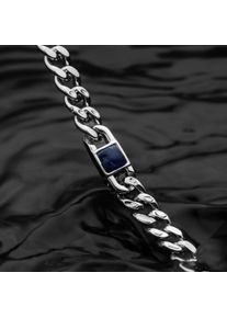 Holzkern Armb&auml;nder Herren Silber und Marmor