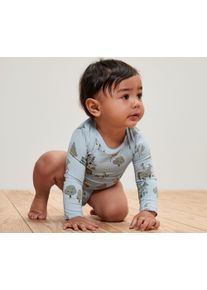 Tchibo - 5 Baby-Bodys mit Mitwachsfunktion - Unisex - Gr. 86/92 - hellblau/print