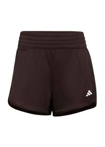 adidas Performance Sportshorts 'Pacer Essentials' Damen, braun / wei&szlig;, Gr&ouml;&szlig;e XS