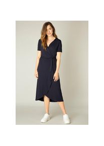 Base Level Wickelkleid &raquo;Yvie&laquo;, In bequemer, elastischer Qualit&auml;t blau 42 N-Gr navy dark blue Wickel-Kleid Yvie von BASE-LEVEL