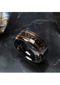 Holzkern Cartesian Ring Carbon und Walnuss
