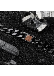 Holzkern Armb&auml;nder Herren Dunkelgrau und Walnuss