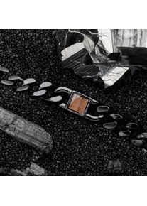 Holzkern Halsketten Herren Dunkelgrau und Walnuss