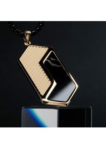 Holzkern Halsketten Herren Gold und Marmor