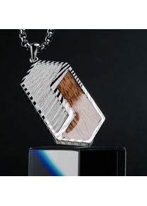 Holzkern Halsketten Herren Damast und Koa