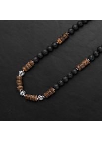 Holzkern Halsketten Herren Lava