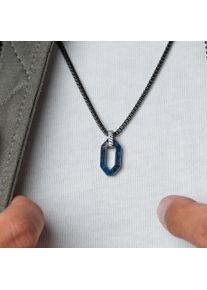 Holzkern Halsketten Herren Damast und Sodalith