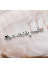 Holzkern Charms Damen Silber und Perle