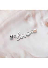 Holzkern Charms Damen Silber und Perle