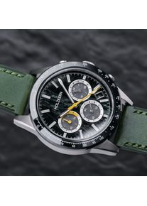 Holzkern Holzuhr Neverrest (Katzenauge/Gr&uuml;n), Herren, Naturholz