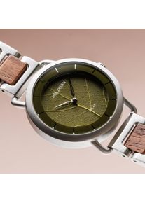 Holzkern Holzuhr Lauri (Walnuss/Blatt), Herren, Naturholz