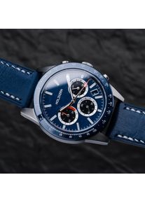 Holzkern Holzuhr Neverrest (Marmor/Blau), Herren, Naturholz