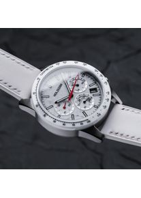 Holzkern Holzuhr Neverrest (Howlith/Wei&szlig;), Herren, Naturholz