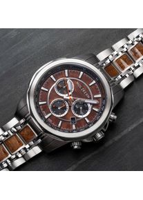 Holzkern Holzuhr Genevra (Wurzelnuss/Walnuss), Herren, Naturholz