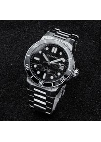 Holzkern Holzuhr Deepdiver (Marmor/Silber), Herren, Naturholz